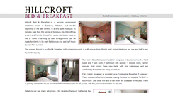 Desktop Screenshot of hillcroftbandb.co.uk